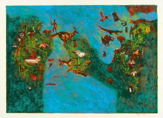 Birte Jorgensen - Ohne Titel (2 Blätter aus einer Serie mit 4 Arbeiten: Blatt 2,3)