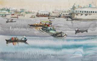 Bishwajit Goswami - Boats of Shadhorghat