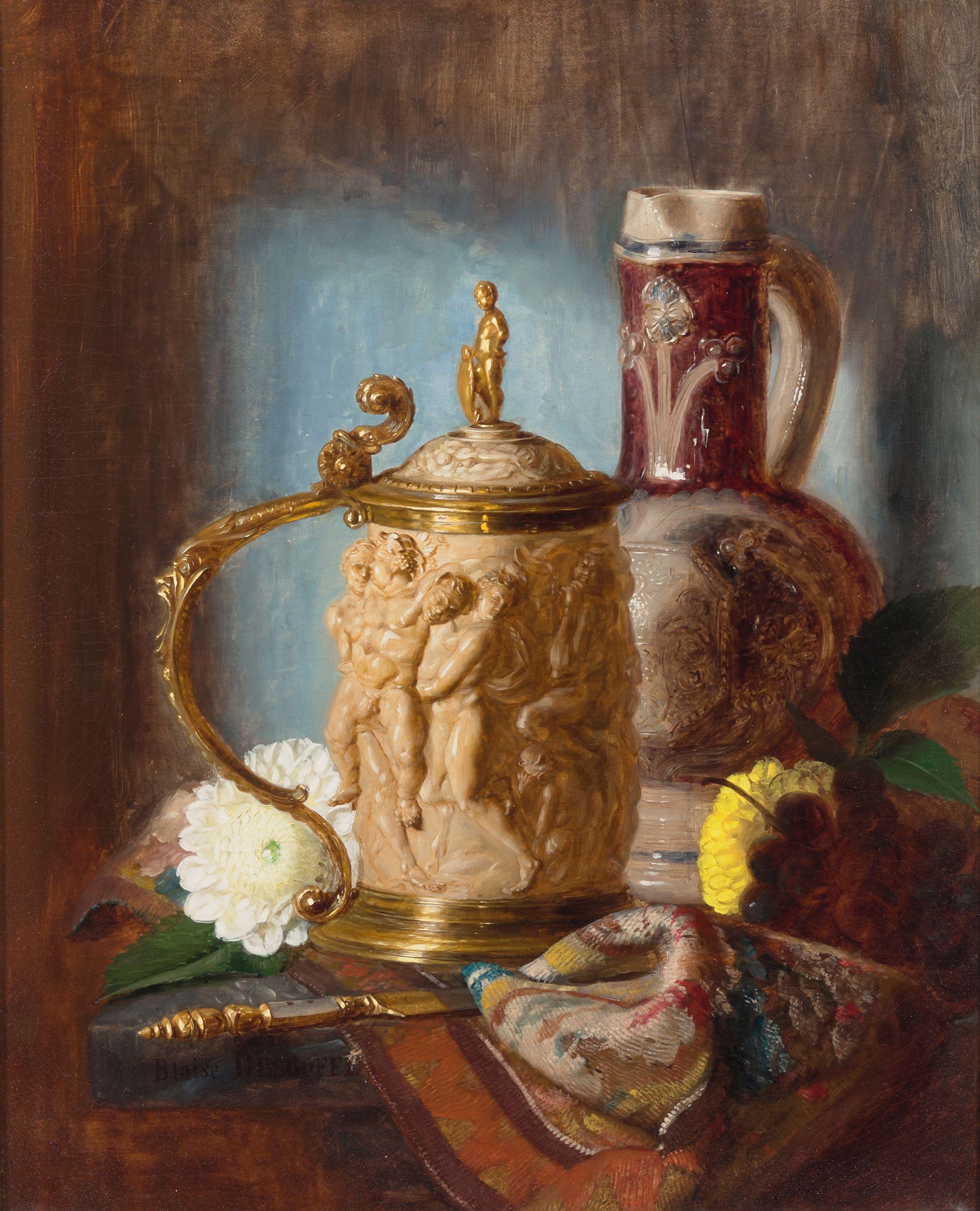 Blaise Alexandre Desgoffe - The ivory tankard