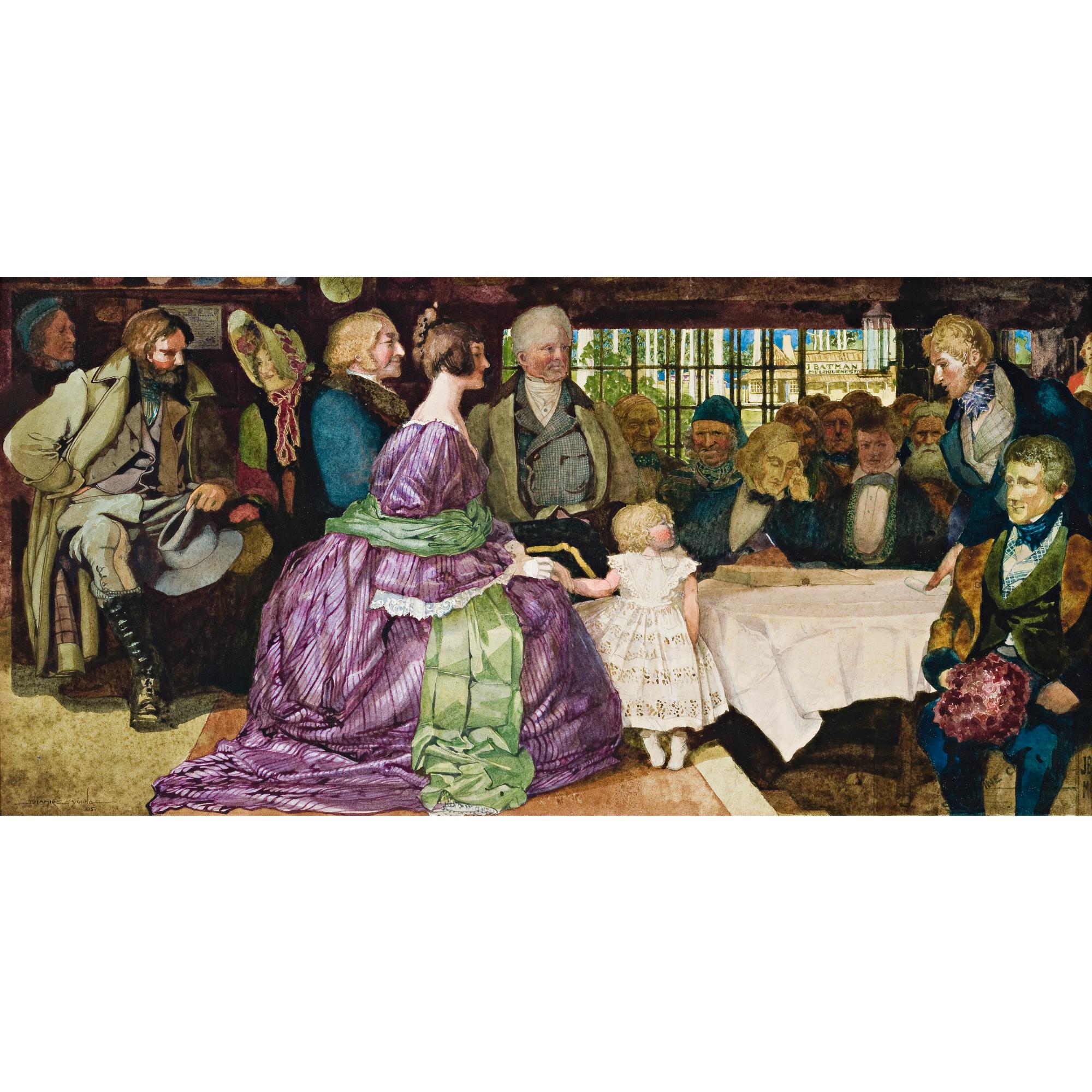 Blamire Young - Australian Lady Franklin At John Fawkner\'S Hotel