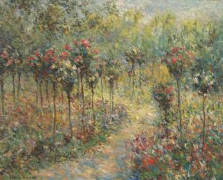 Blanche Hoschede Monet - Chemin dans le jardin aux rosiers
