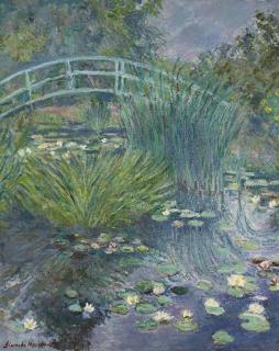 Blanche Hoschedé Monet - Passerelle sur l\'étang aux nymphéas (Giverny)