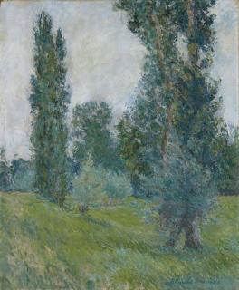 Blanche Hoschedé-Monet - Paysage aux peupliers à Giverny