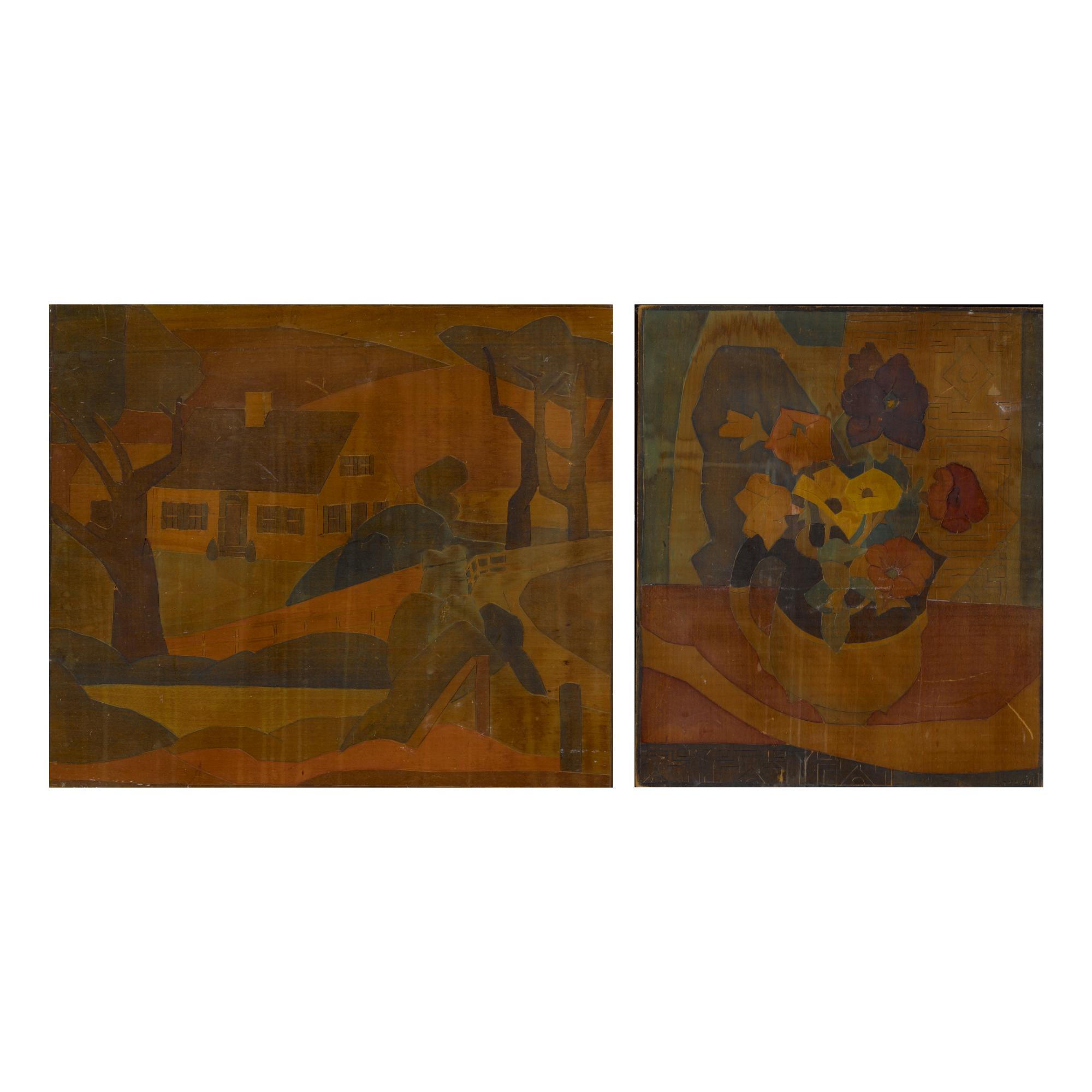 Blanche Lazzell - Block 108 And Block 109 (Cape Cod Cottage And Coffee Pot)