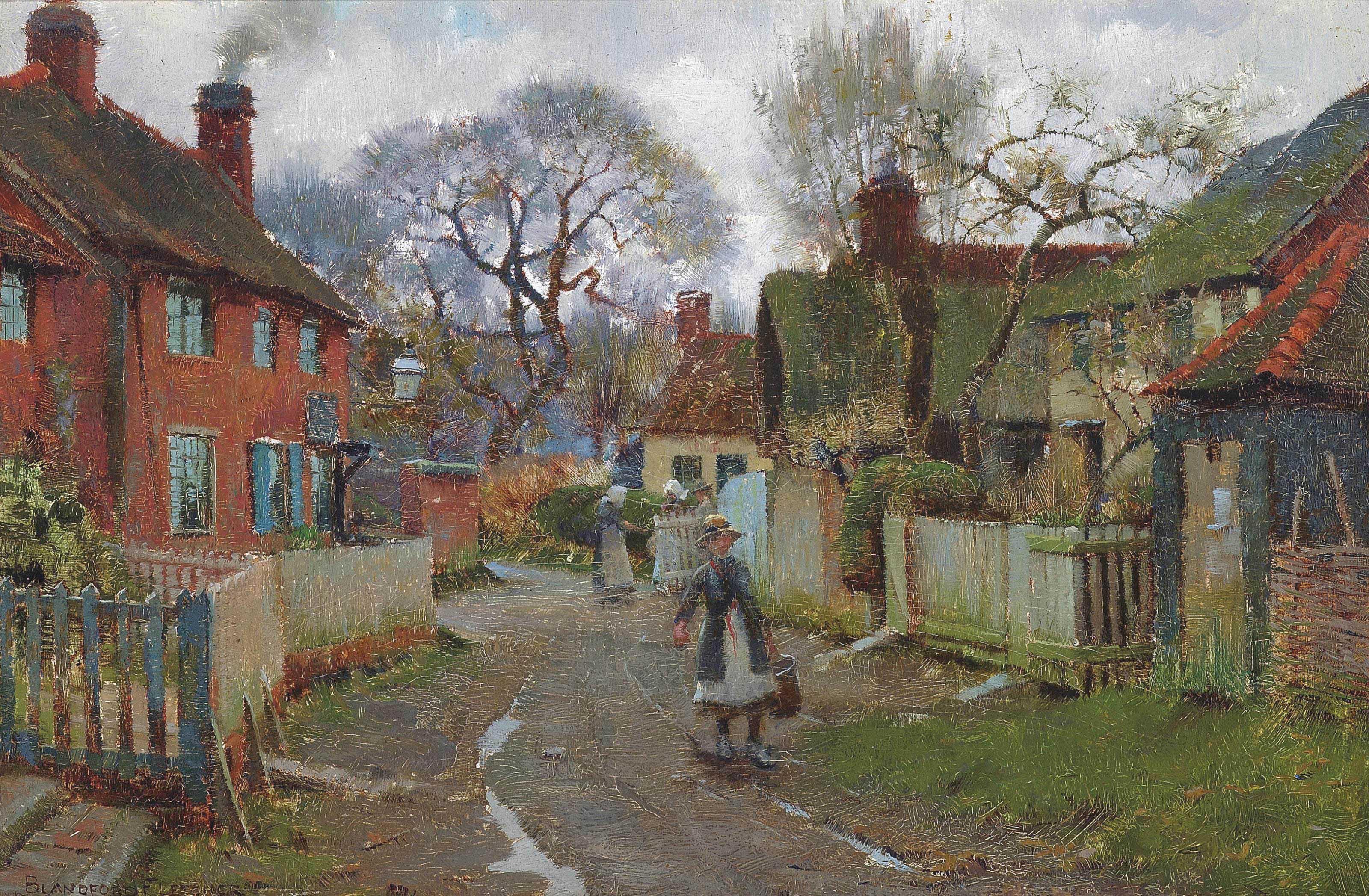 Blandford Fletcher - Village scene