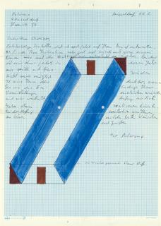 Blinky Palermo - Ohne Titel (Entwurf für eine Stoffverspannung)