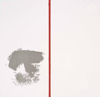 Blinky Palermo - Ohne Titel (mit rotem Strich) (Jahn 13)