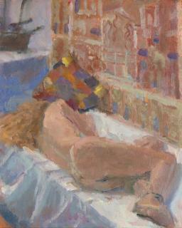 Bo Hilton - Resting nude