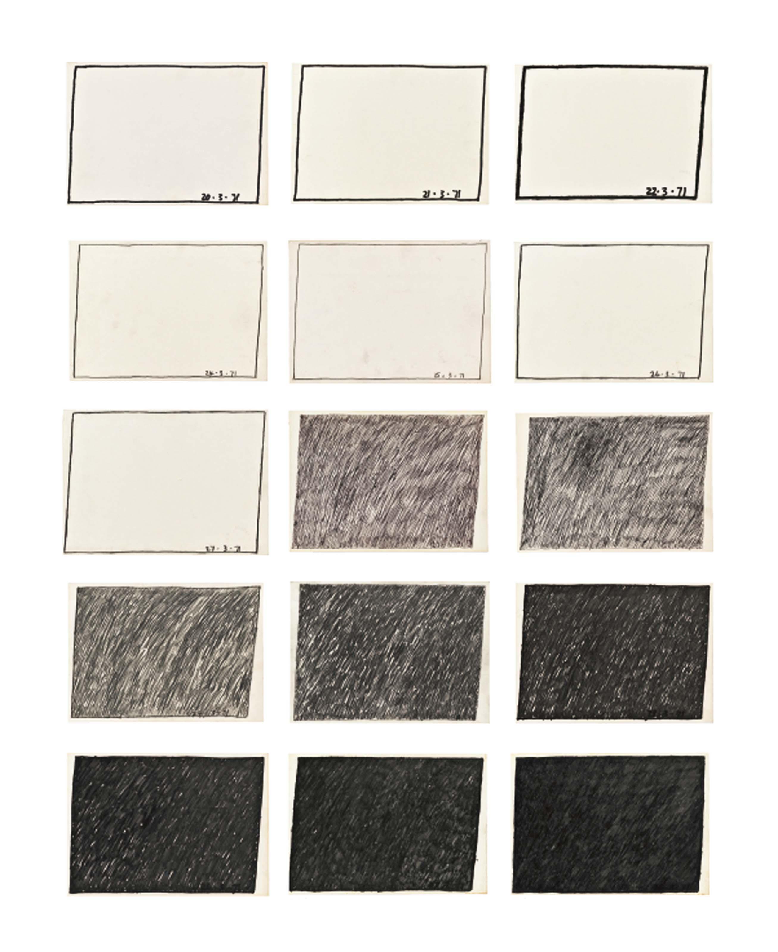 Bob Law - Untitled (15 Drawings)