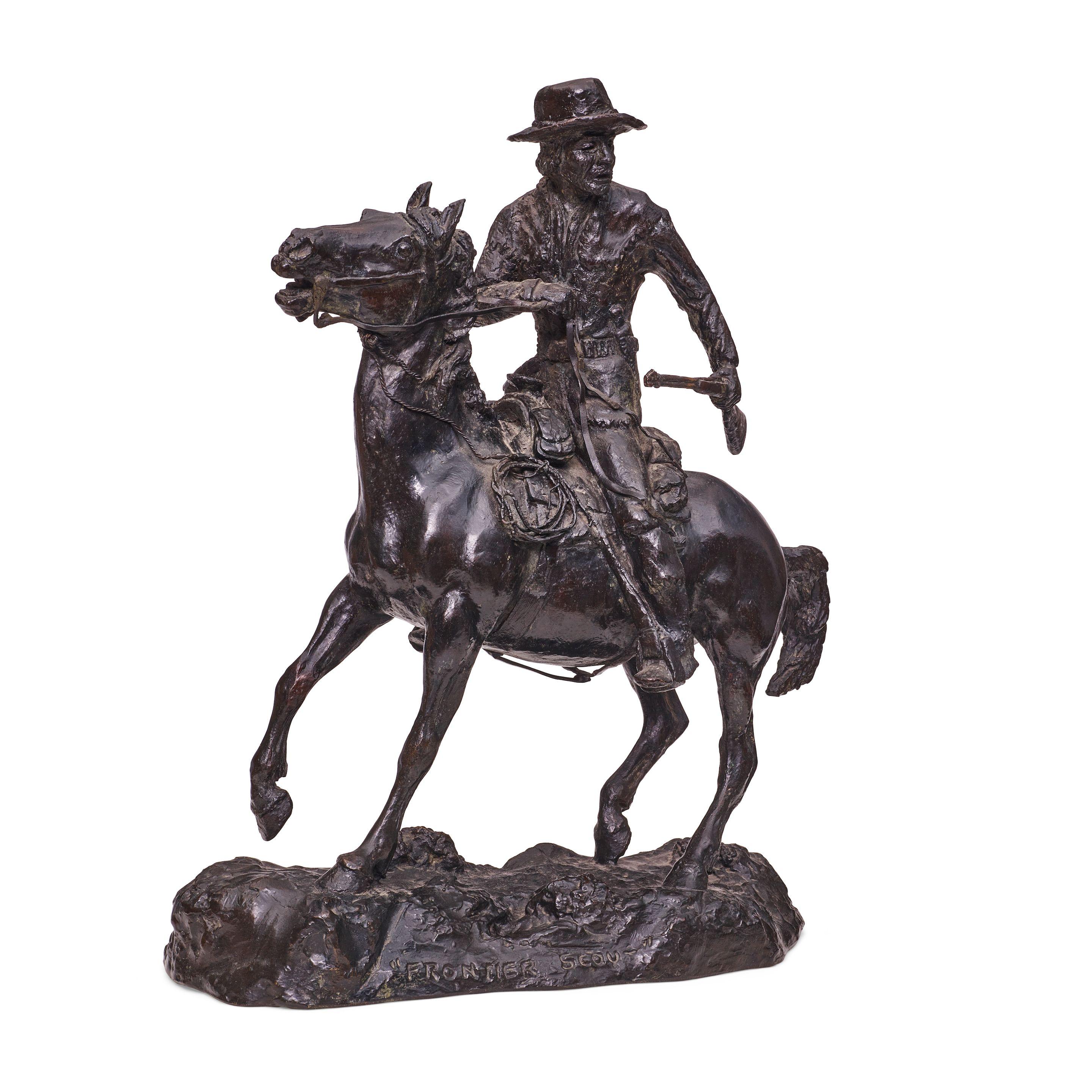 Bob Scriver - Frontier Scout 15 in. high