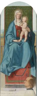 Boccaccio Boccaccino - The Madonna And Child Enthroned With A Donor