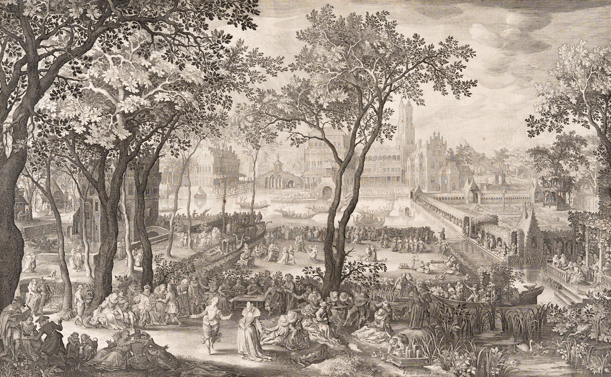 Boetius Adams Bolswert - Großes ländliches Fest in einem Schlosspark