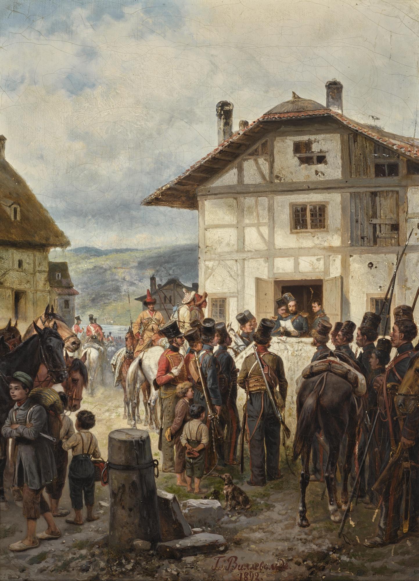 Bogdan Pavlovich Villevalde - Russian Troops Awaiting Orders