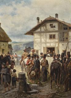 Bogdan Pavlovich Villevalde - Russian Troops Awaiting Orders