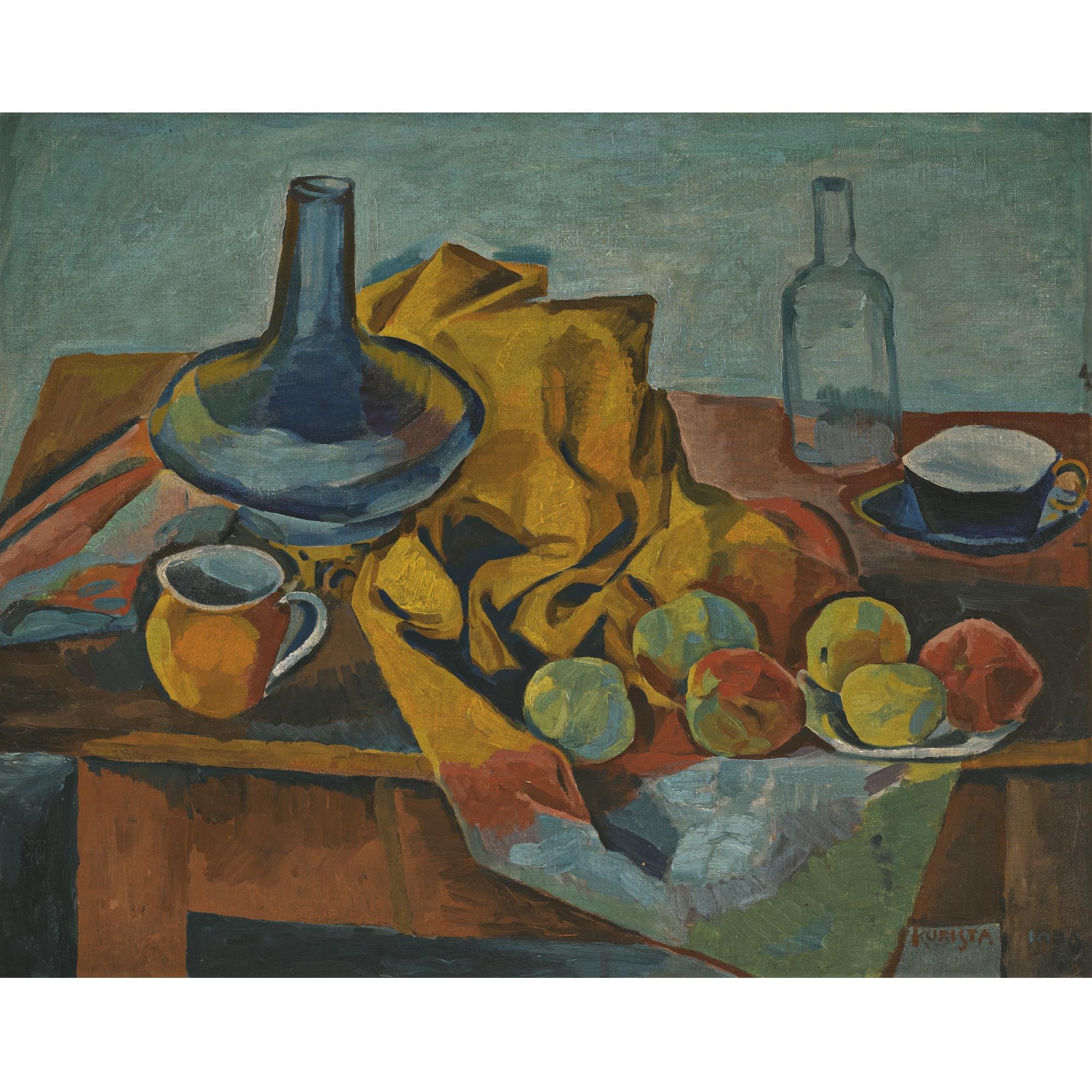 Bohumil Kubišta - Czech still Life With Fruit (Zátiší S Ovocem)