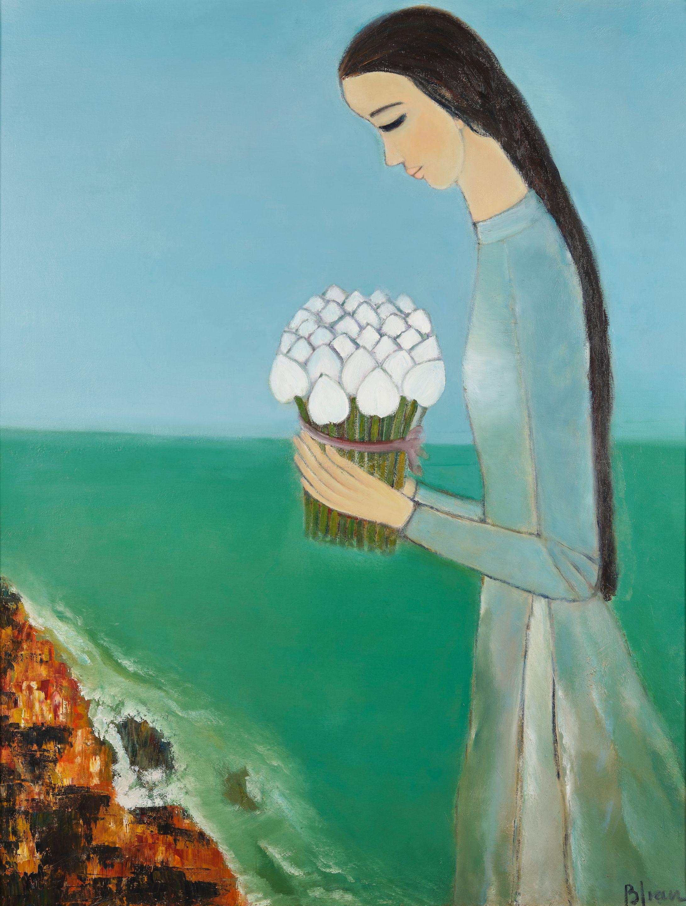 Boi Tran - Lady with Lotus Flower