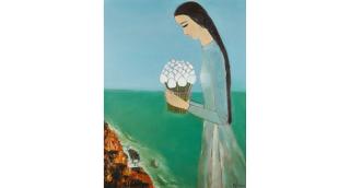 Boi Tran - Lady with Lotus Flower