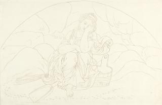 Bonaventura Genelli - Die Trauernde (nach Giulio Romano)