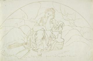 Bonaventura Genelli - Weinende Frau (Psyche).