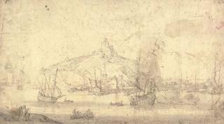 Bonaventura Peeters I - View of the port and citadel of San Sebastian, Spain