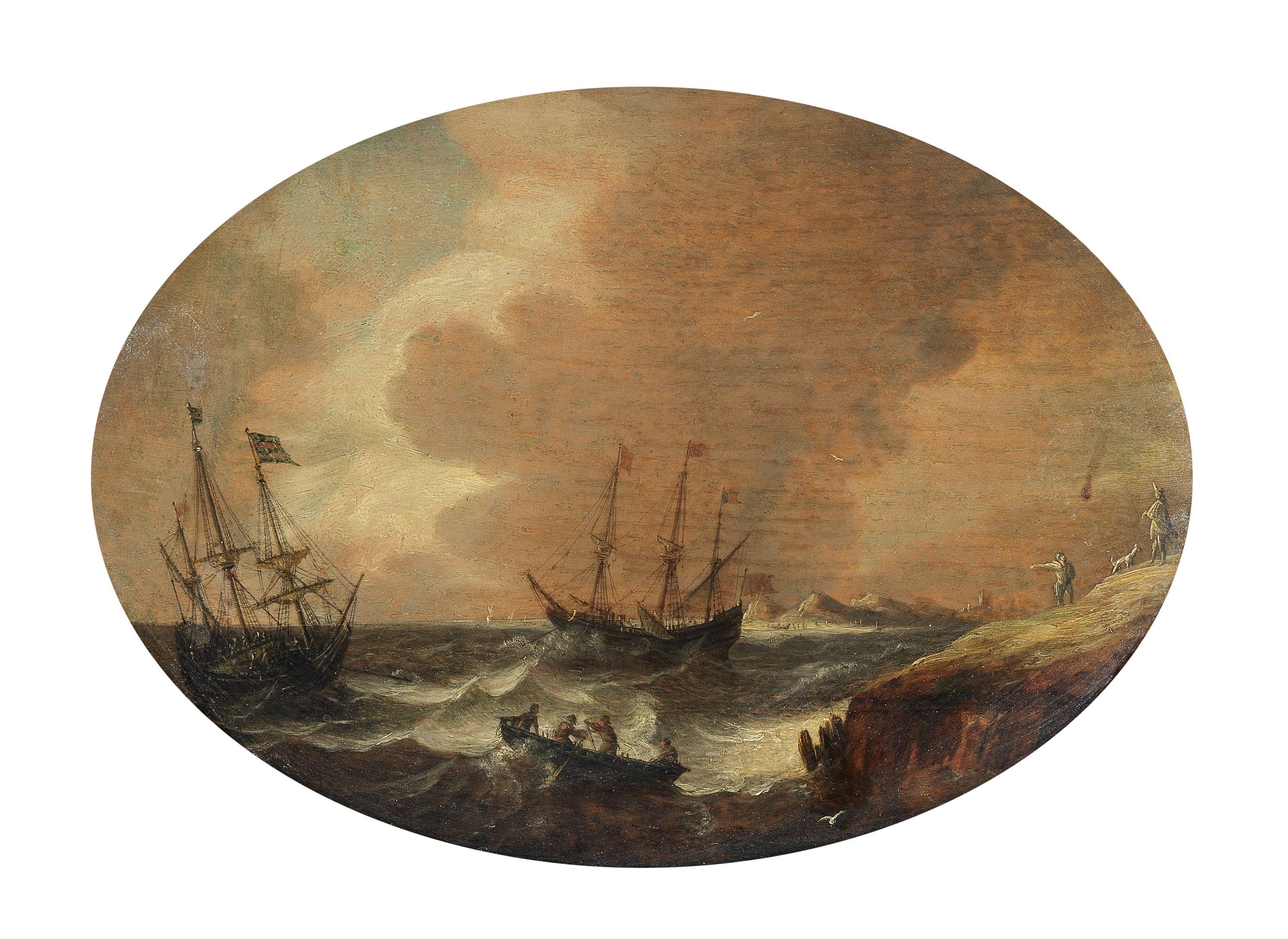 Bonaventura Peeters The Elder - English Shipping in choppy seas; and Shipping in a choppy sea off the coast