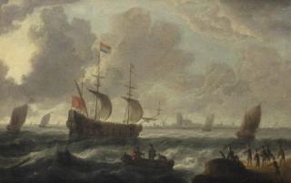 Bonaventura Peeters The Elder - Shipping in a calm sea