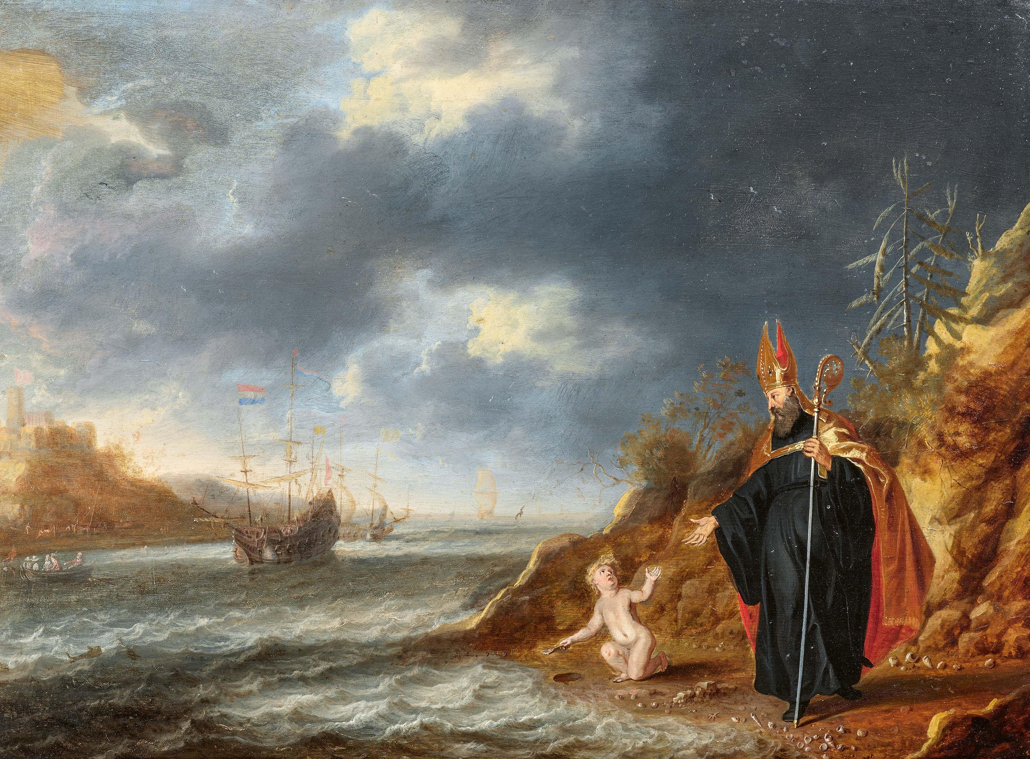 Bonaventura Peeters - Der Heilige Augustinus und der Knabe am Meer.