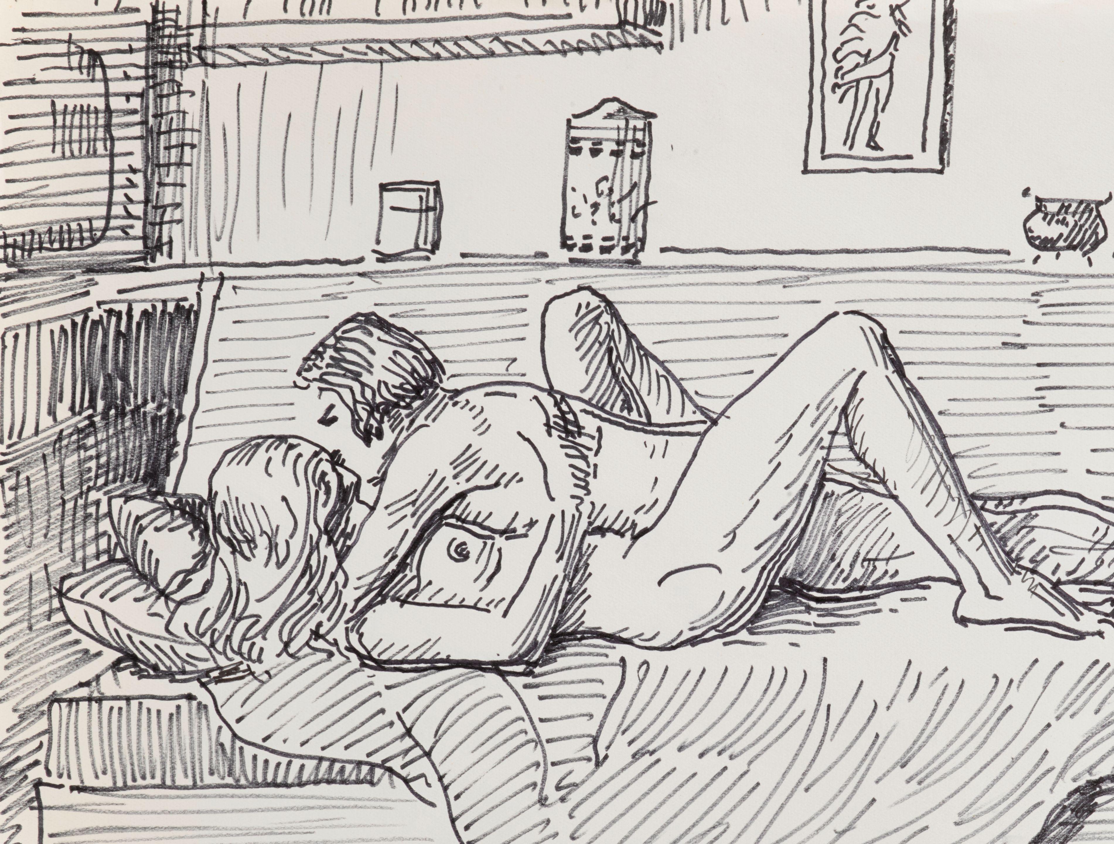 Boris Chaliapin - A group of five erotic sketches