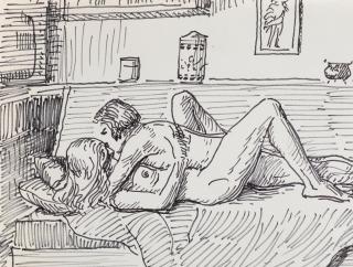 Boris Chaliapin - A group of five erotic sketches