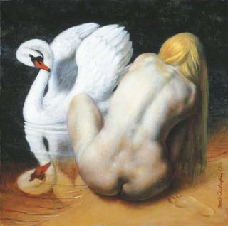 Boris Chaliapin - Woman and the Swan