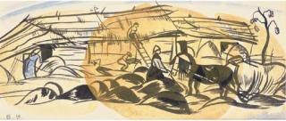 Boris Dmitrievich Grigor\'ev - The harvest