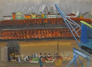 Boris Dmitrievich Grigoriev - Port in Bahia, Brazil