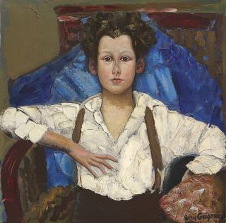 Boris Grigoriev - Portrait d\'un jeune garçon