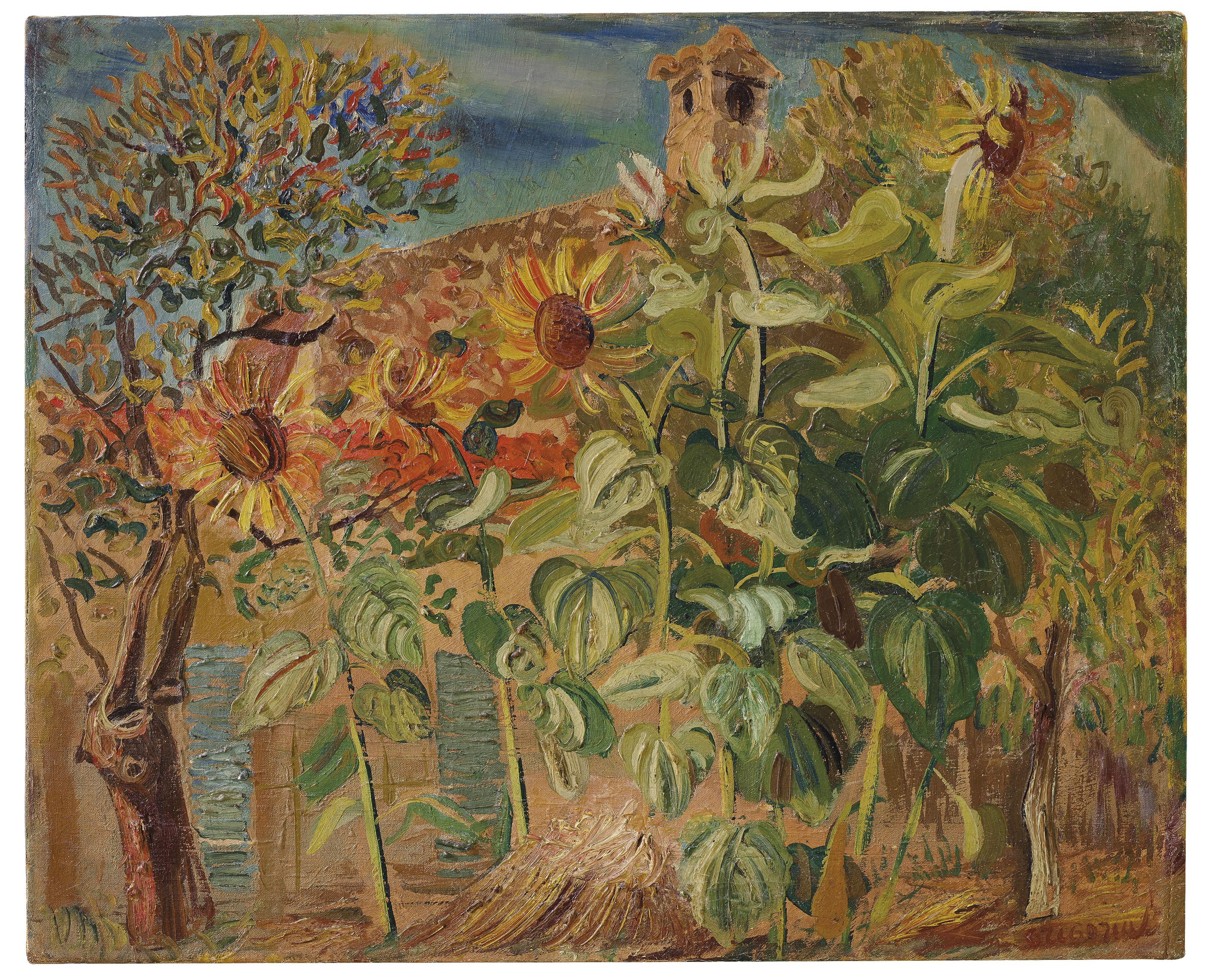 Boris Grigoriev - Sunflowers