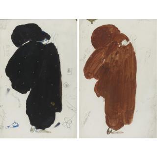 Boris Israilovich Anisfeld - Costume Designs For A Night In Egypt (Cleopatra): A Pair Of Drawings