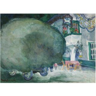 Boris Israilovich Anisfeld - Haycart In The Village