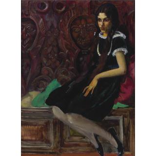 Boris Israilovich Anisfeld - Russian Seated Girl (Morella Anisfeld)