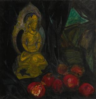 Boris Izrailevich Anisfeld - Buddha With Pomegranates