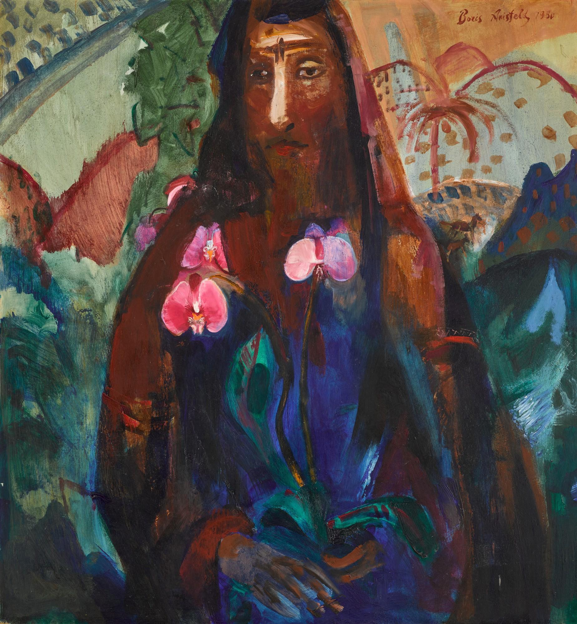 Boris Izrailevich Anisfeld - Christ with Orchids