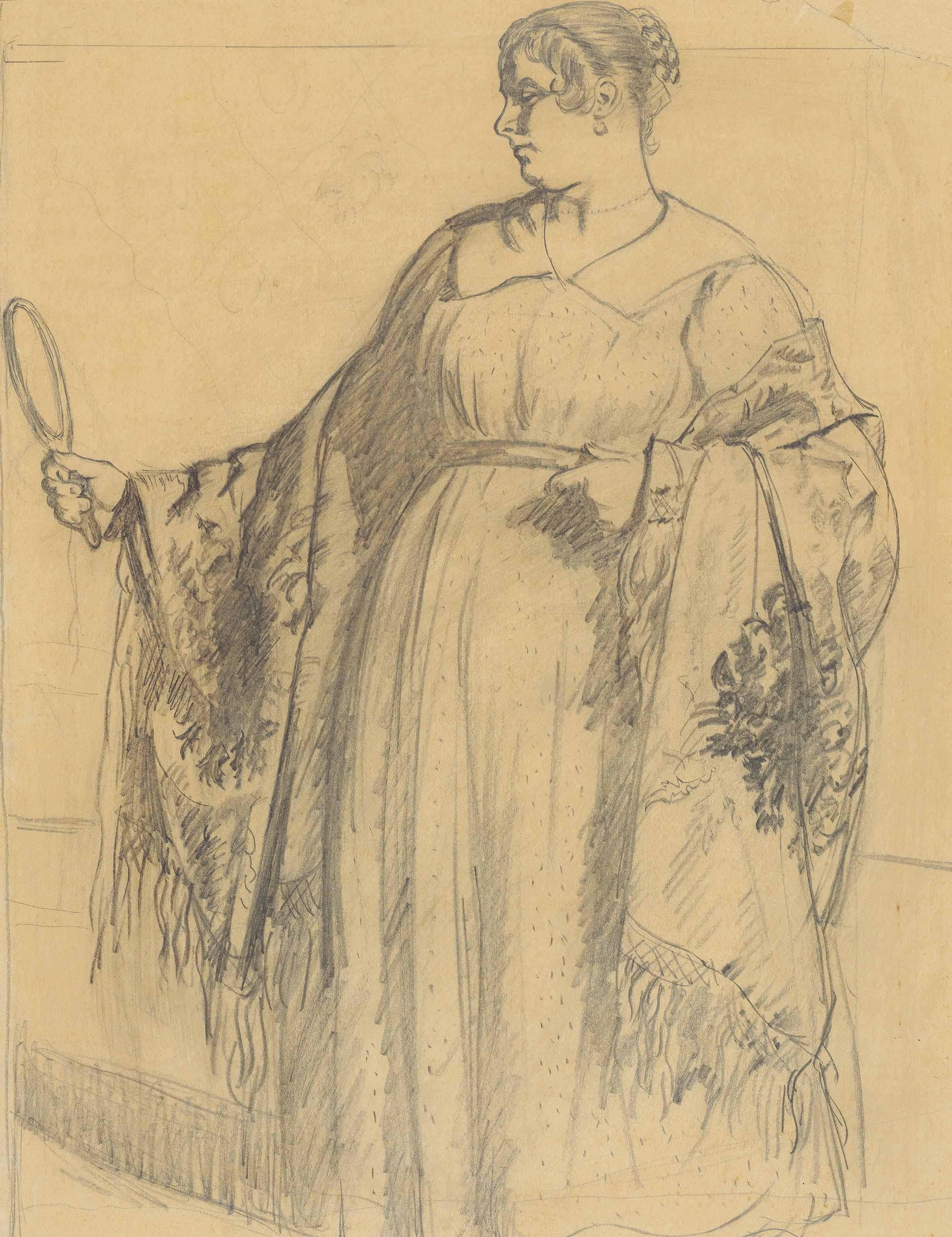 Boris Kustodiev - A Merchant\'S Wife With A Hand Mirror