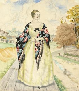 Boris Mikhailovich Kustodiev - Merchant\'S Wife