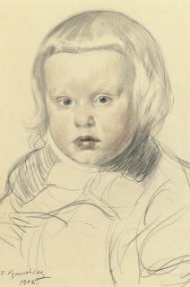 Boris Mikhailovich Kustodiev - Portrait of A Young Child