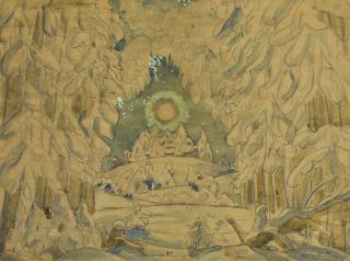 Boris Mikhailovich Kustodiev - Set Design For Snow Maiden