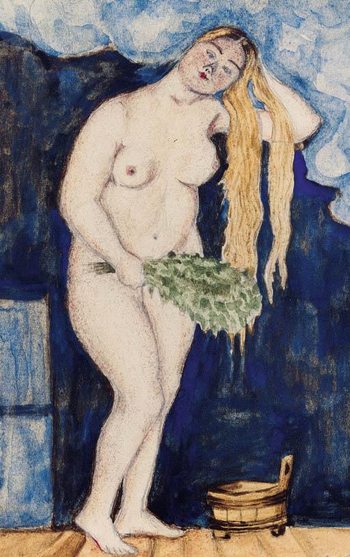 Boris Mikhailovich Kustodiev - Study For \'Russian Venus\'