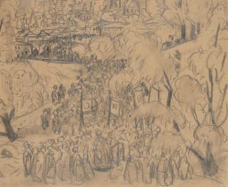 Boris Mikhailovich Kustodiev - Study For The Blessing Of The Waters On The Epiphany