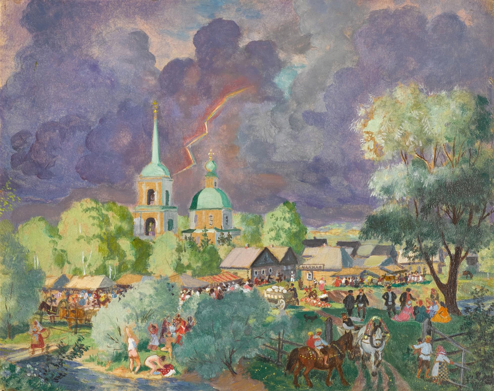 Boris Mikhailovich Kustodiev - Village Fair