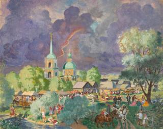 Boris Mikhailovich Kustodiev - Village Fair