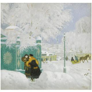 Boris Mikhailovich Kustodiev - Winter Scene