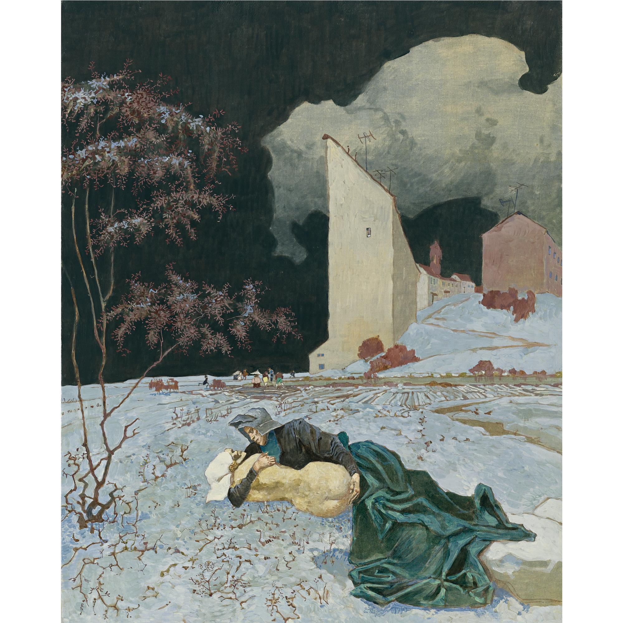 Boris Sveshnikov - Russian Love In Winter, Circa Early 1950S