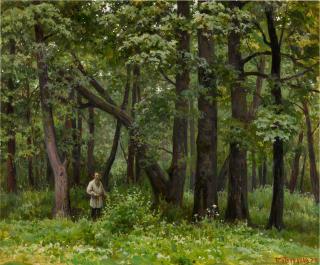 Boris Valentinovich Shcherbakov - Leo Tolstoy in the Forest